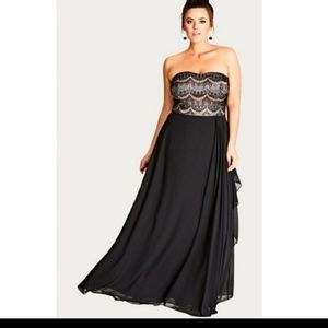 NEW City Chic Eyelash Ebony Maxi Dress